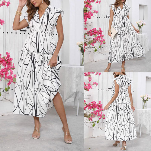 Chic Ruffled Maxi Dress for Women