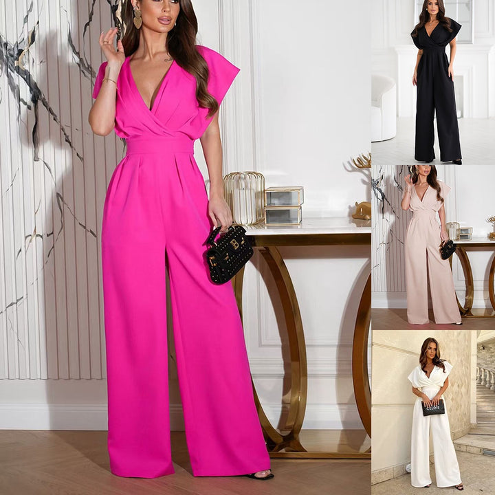 Women elegant wide leg jumpsuit Lune London