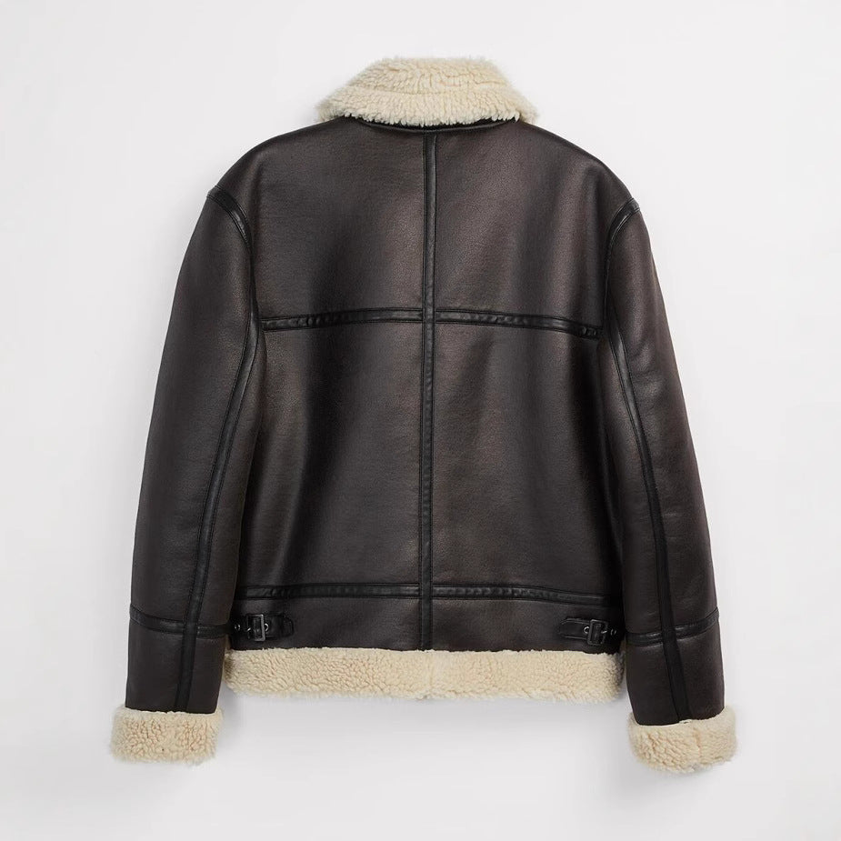 Men's Padded Aviator Style Flight Jacket with Teddy Lining Amarae