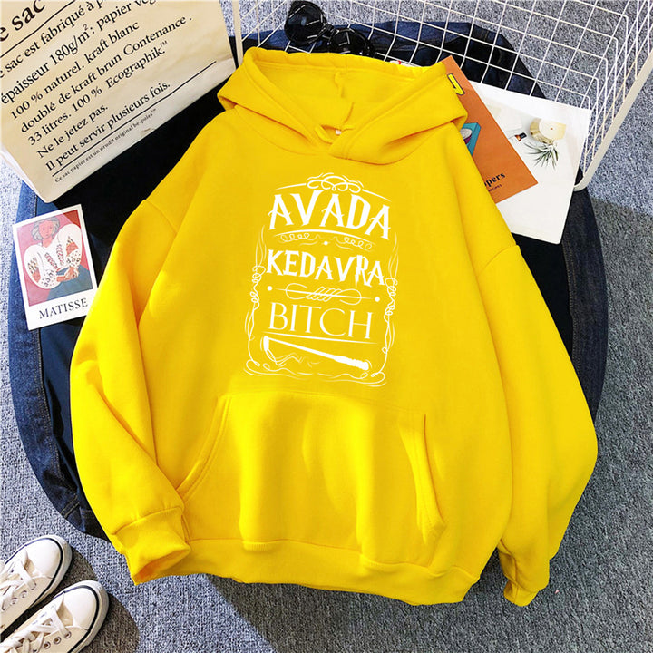 Women's hoodie with creative lettering Chic & Style