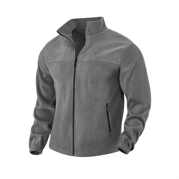 Fleece jacket for men with practical pockets and high collar Lune London
