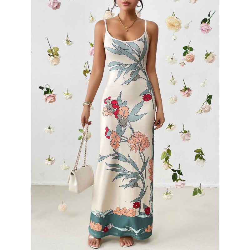 Lune London spaghetti strap floral maxi dress