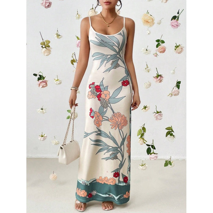 Lune London spaghetti strap floral maxi dress