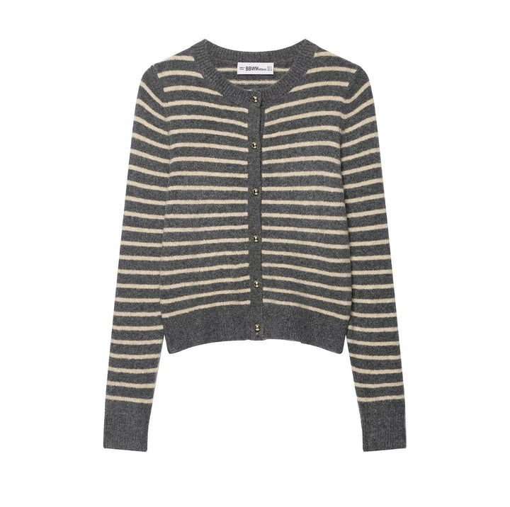 Gilet en cachemire rayé pour femmes Chic & Stil