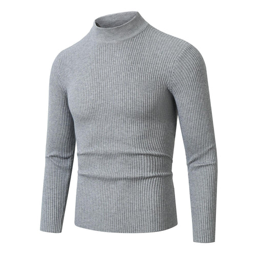 Men's turtleneck sweater with fine ribbed structure Amarae