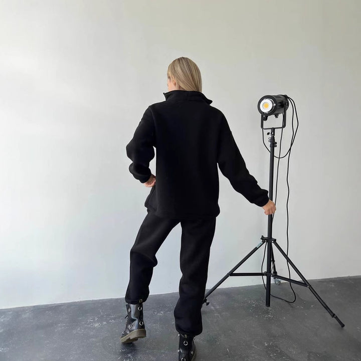 Women's casual sweatshirt jumpsuit and jogging pants with zipper Lune London