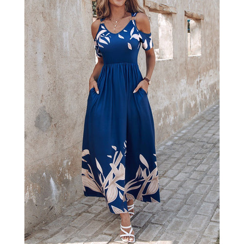Women Maxi Dress Flowers Off-Shoulder Amarae