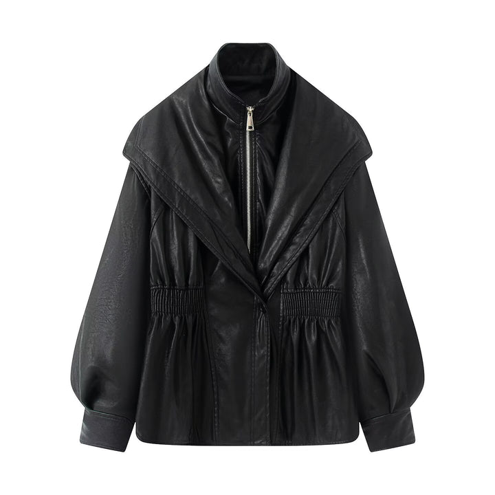 Elegant biker jacket for women with a relaxed fit and voluminous sleeves Lune London