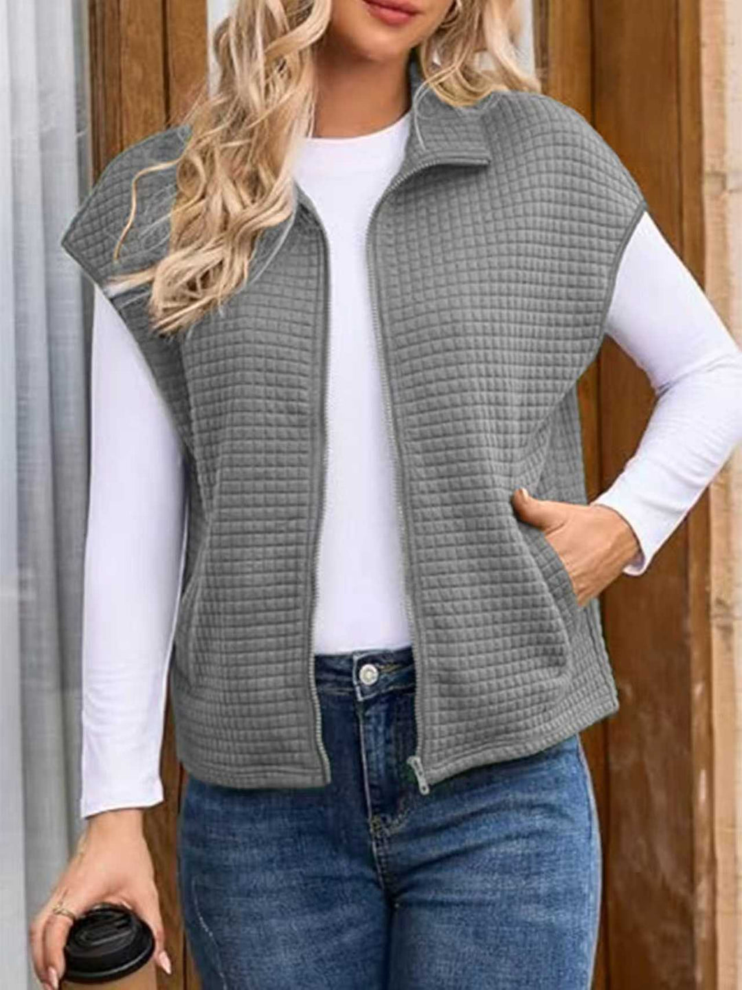 Dames gilet à fermeture éclair Chic & Stil