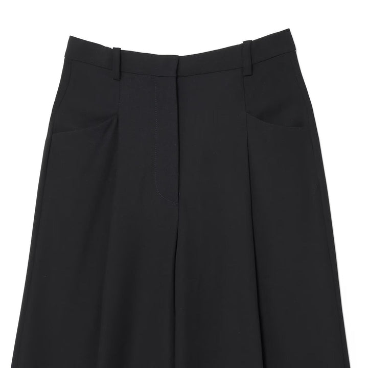 Women's Wide High-Waisted Pleated Trousers with Crease and Wide Leg Amarae