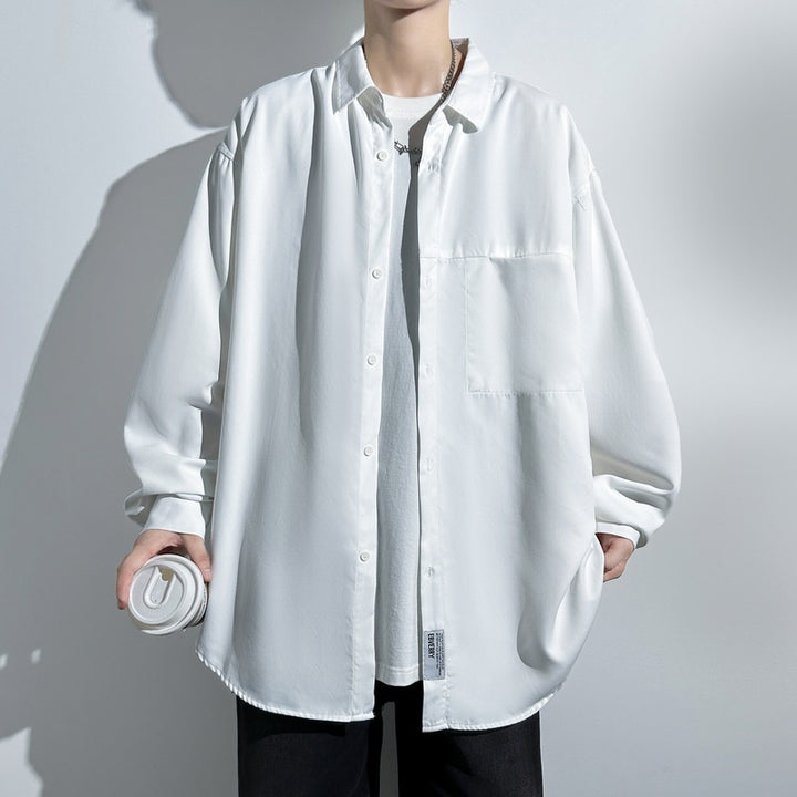 Men's oversized shirt with practical chest pocket Amarae