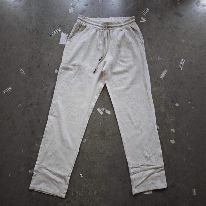 Men's casual linen set with button placket and elastic waistband Lune London