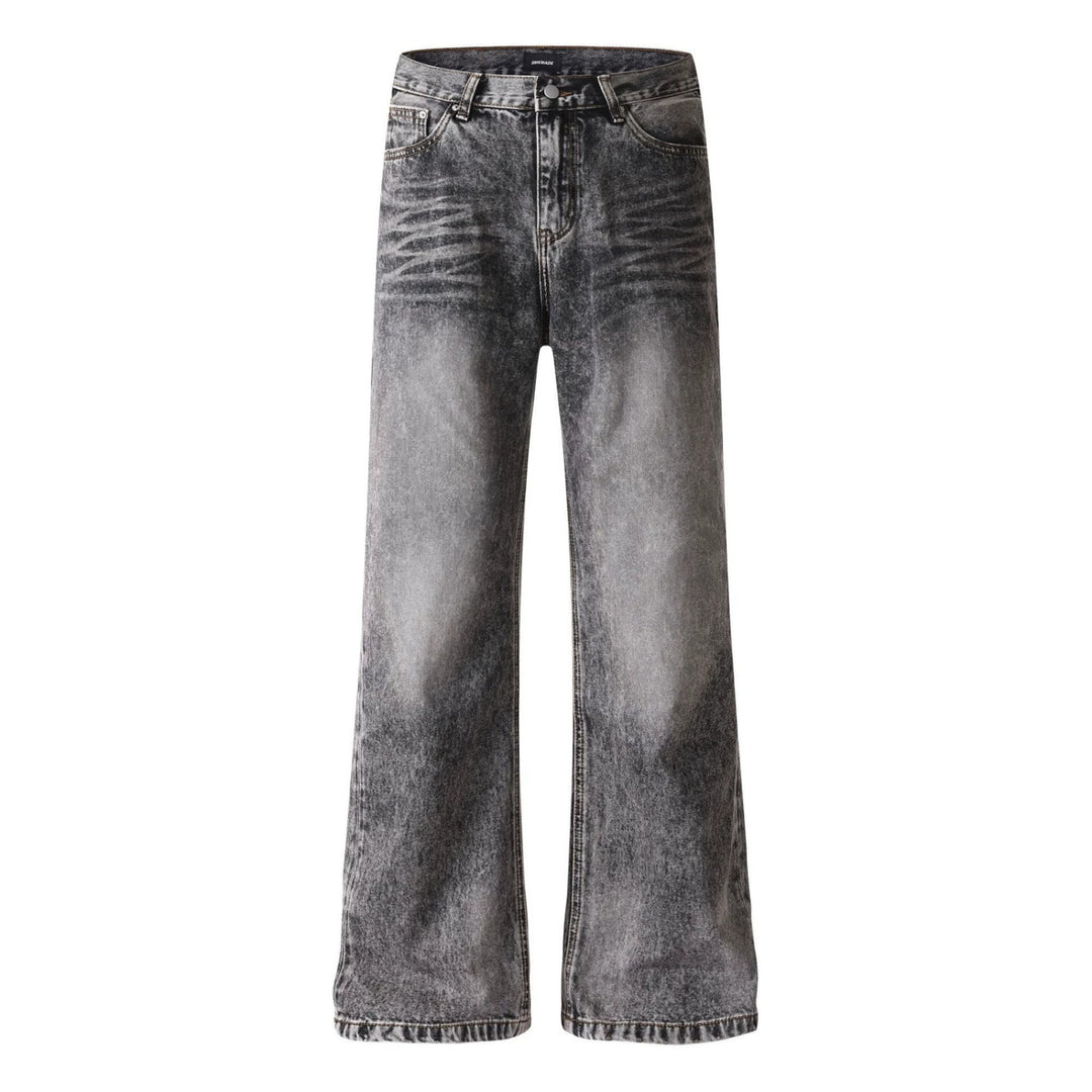Women's wide cropped jeans with high waist and used effect Amarae