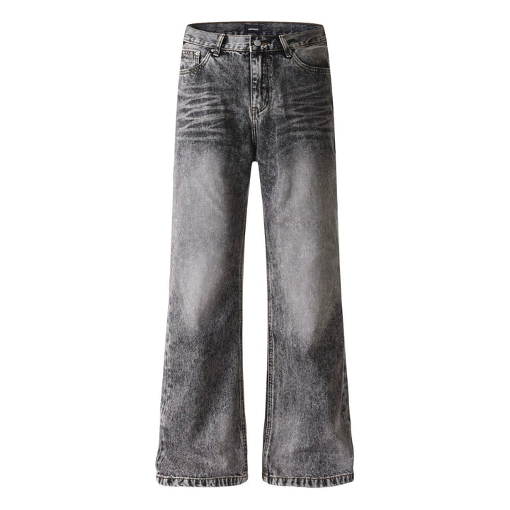Women's wide cropped jeans with high waist and used effect Amarae