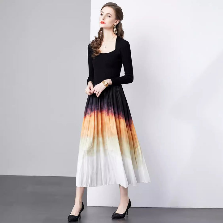Ladies Elegant Embroidered Midi Dress Lune London