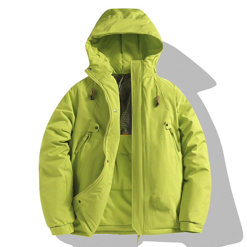 Functional jacket for men with adjustable hood and insulated interior Lune London