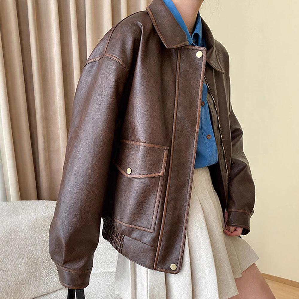 Lune London Casual Leather Jacket for Women