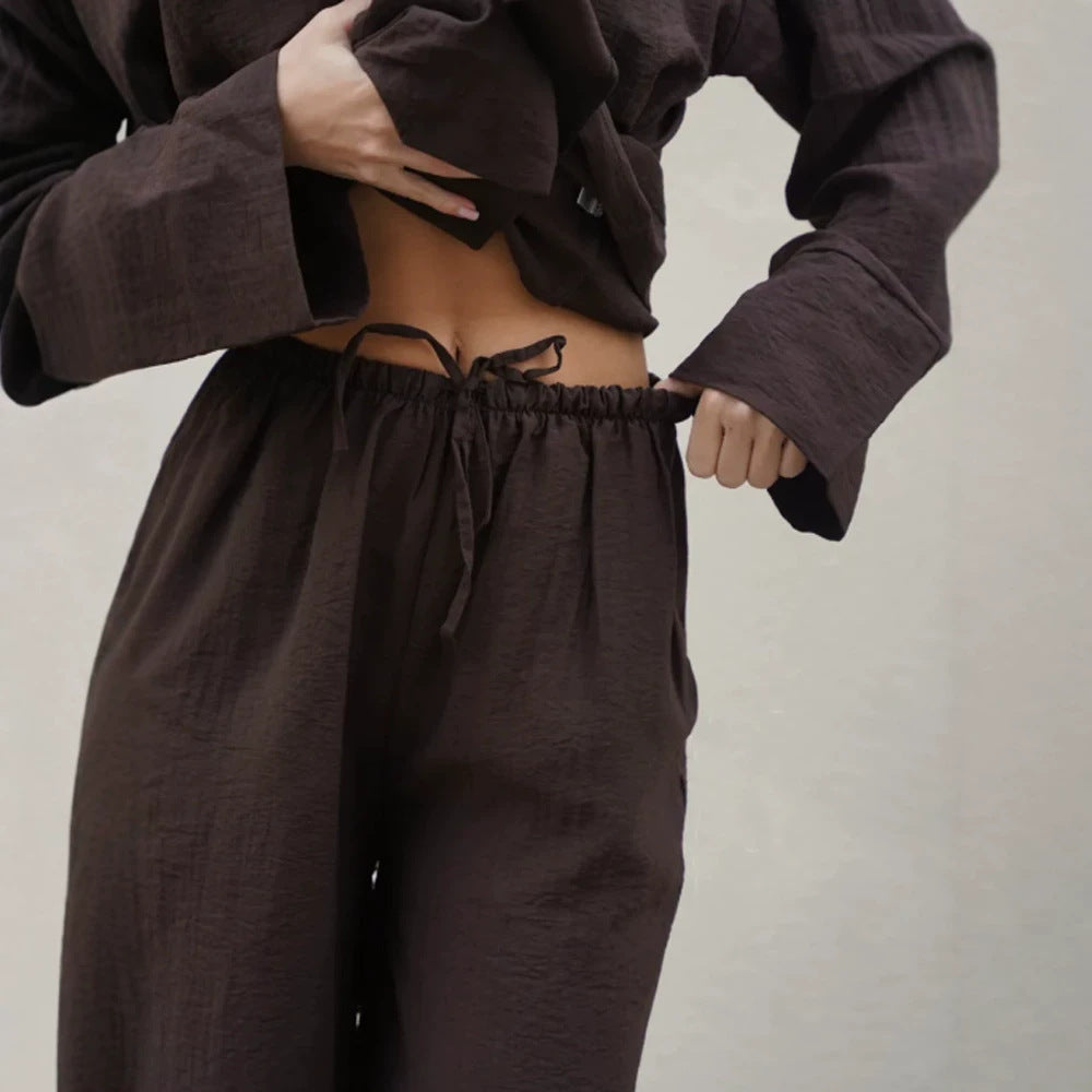 Women's Wrap Blazer with Tying Belt, Casual Oversized Cut and Lapel Collar Amarae
