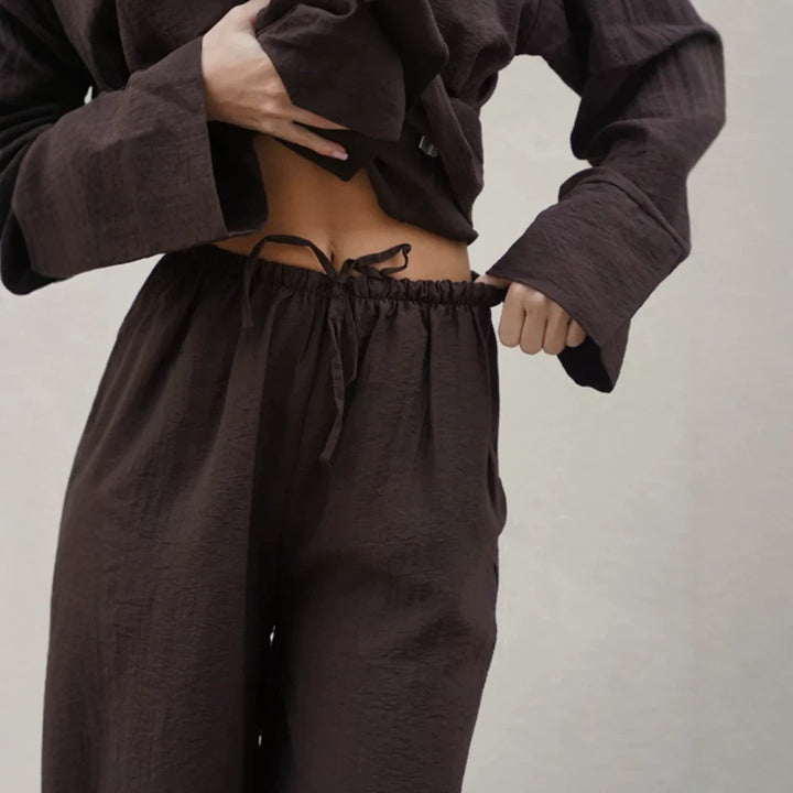 Women's Wrap Blazer with Tying Belt, Casual Oversized Cut and Lapel Collar Amarae