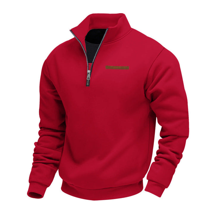 Men's High-Quality Fleece Pullover with Half Zip Lune London