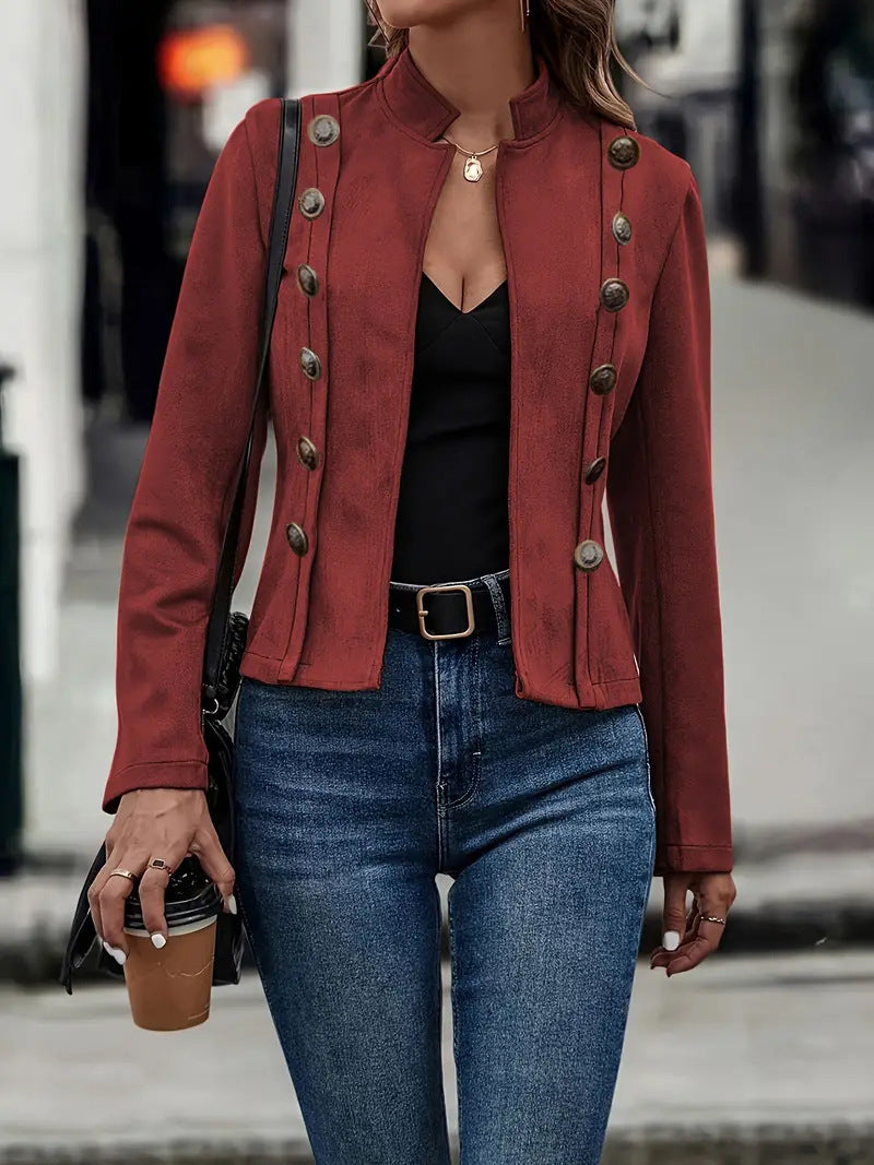 Amarae | Women's romantic blazer with unique button details