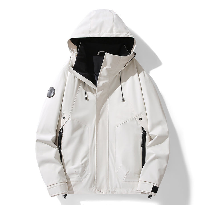 Men's multifunctional softshell parka with adjustable hood, wind and water-repellent membrane Amarae