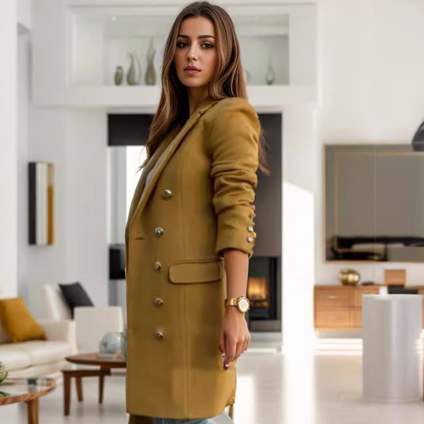Amarae Double-breasted wool coat for women