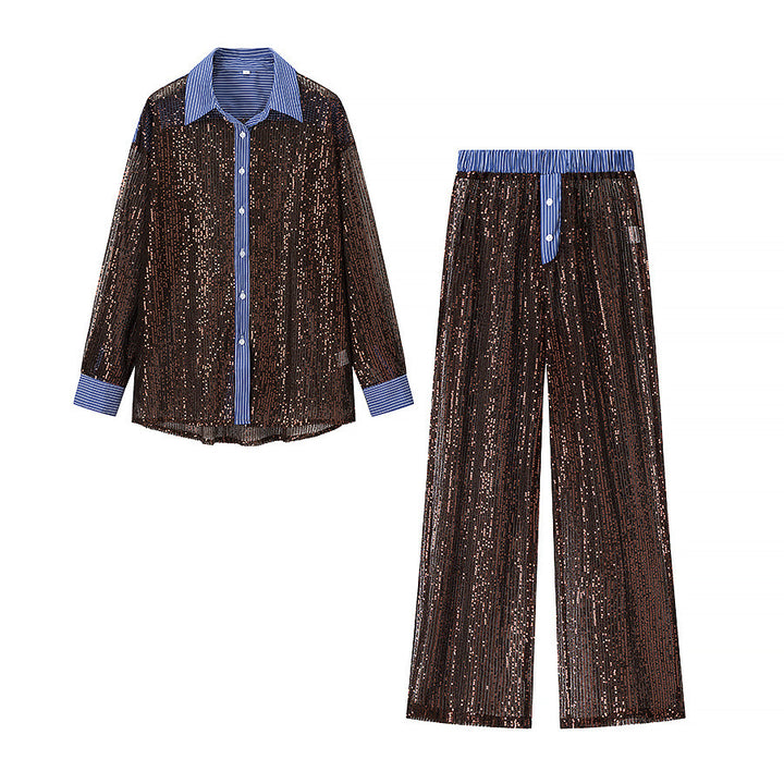 Ensemble de Pyjama Glamour pour Femmes avec Sequins Chic & Stil