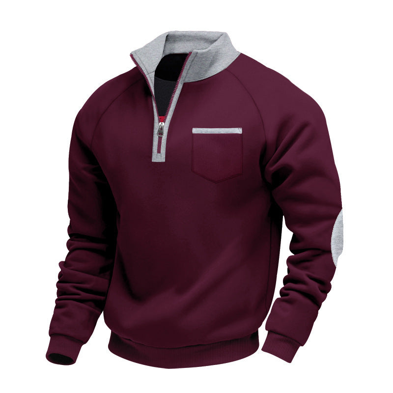 Men's sweatshirt with high collar and practical pockets Lune London