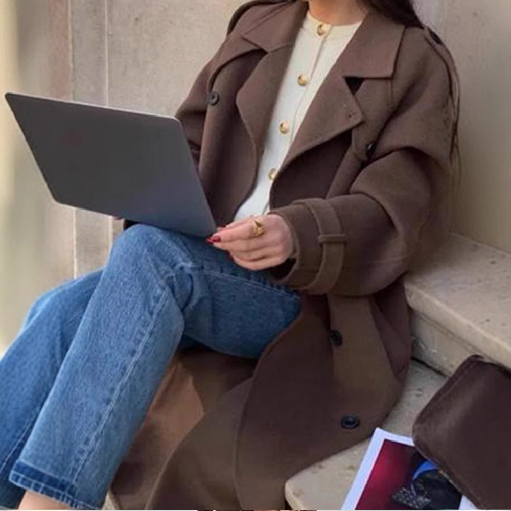 Oversized wool coat for women Amarae