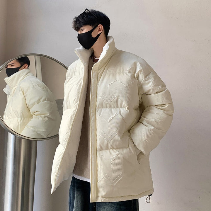 Oversized down jacket for men with high collar and elastic cuffs Lune London