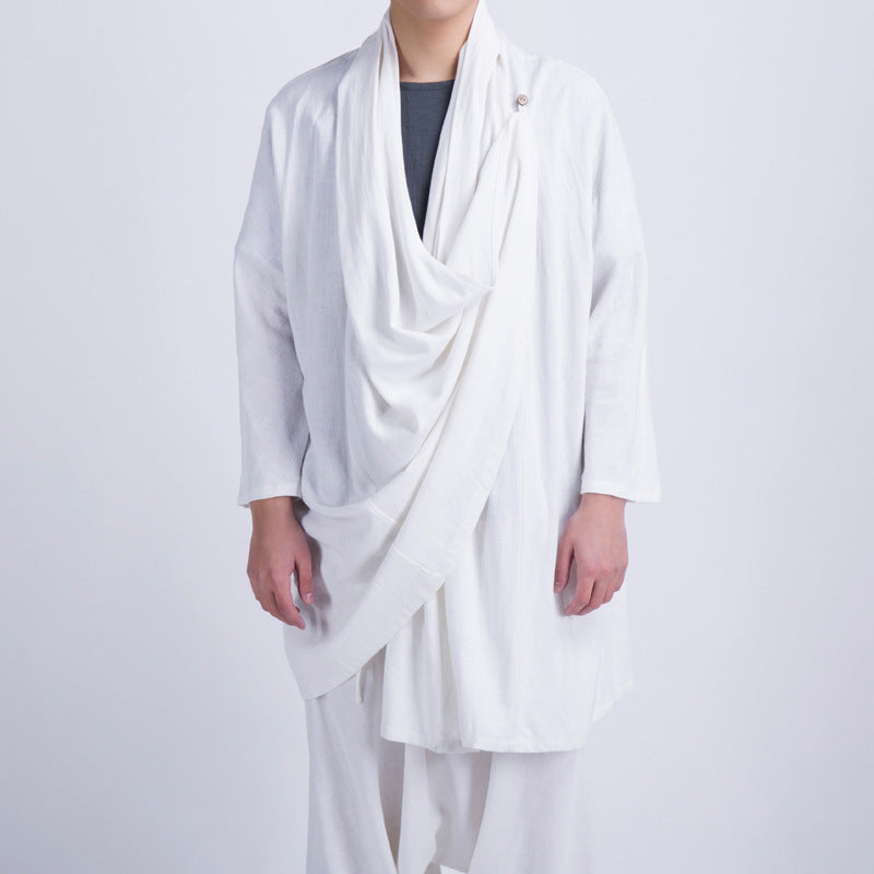 Men's overcoat with asymmetrical cut and decorative details Lune London