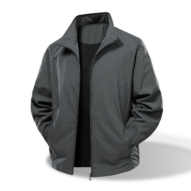 Men's Ultralight Windbreaker with Breathable Mesh Lining and Concealed Zipper Amarae