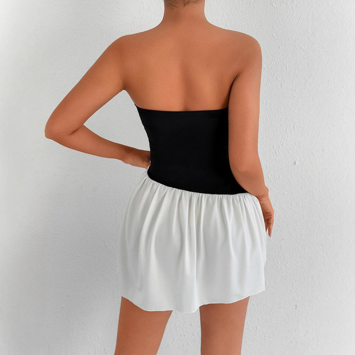Women's Bandeau Dress with Flowing Skirt Lune London