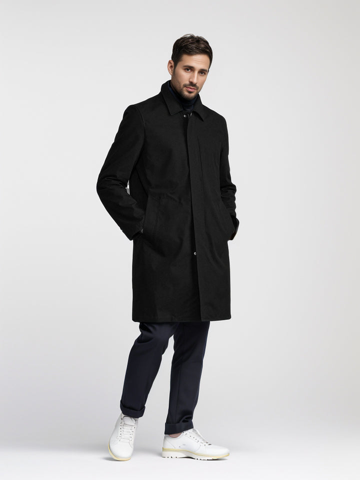Elegant transition coat for men with practical pockets and modern collar Lune London