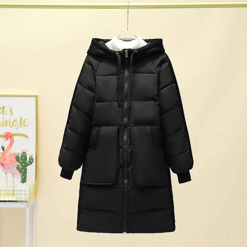 Women Parker padded insulated longer with removable hood and large pockets Lune London