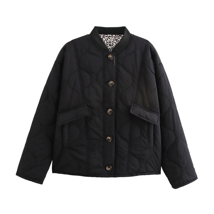 Ladies winter quilted down jacket with practical pockets Lune London