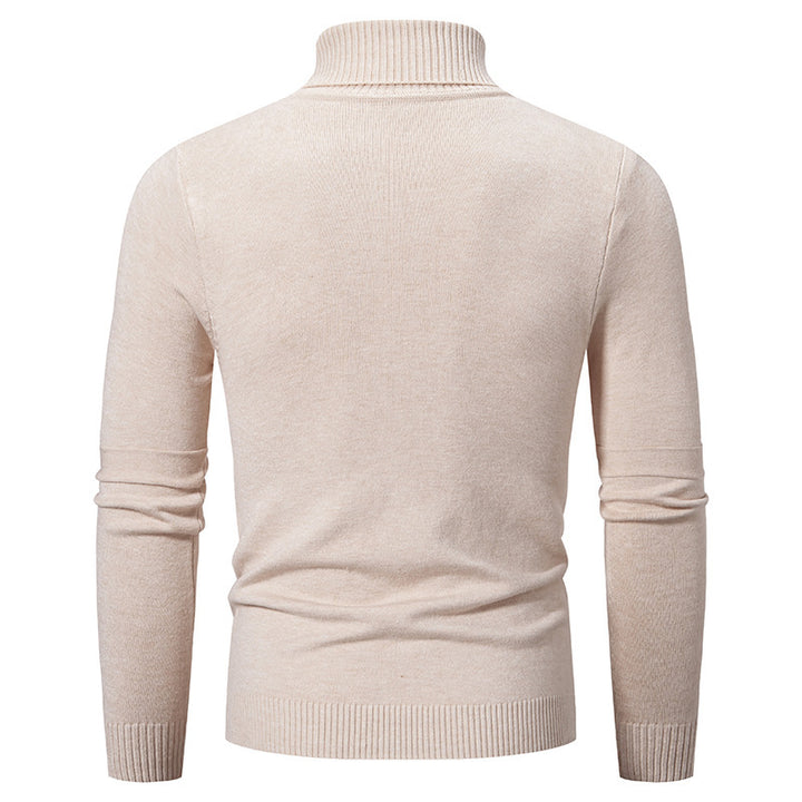 Elegant turtleneck sweater for men with a modern cable pattern Lune London