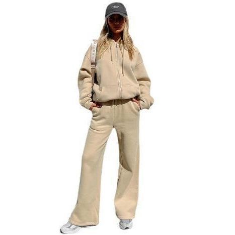 Oversized casual sports jacket for women with high collar and matching joggers Lune London