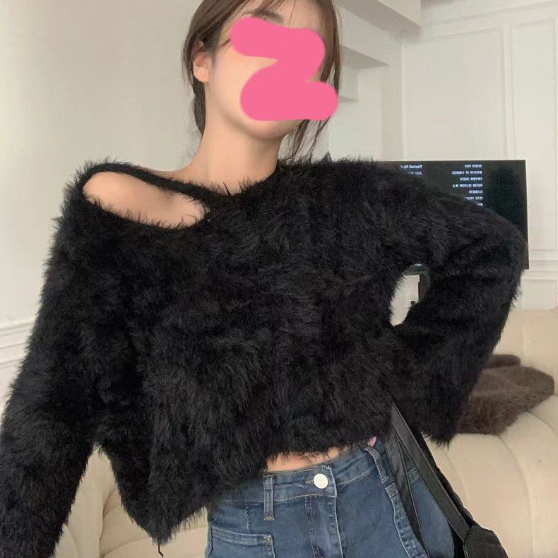Pull court moelleux pour femmes avec motif tricot doux Chic & Stil