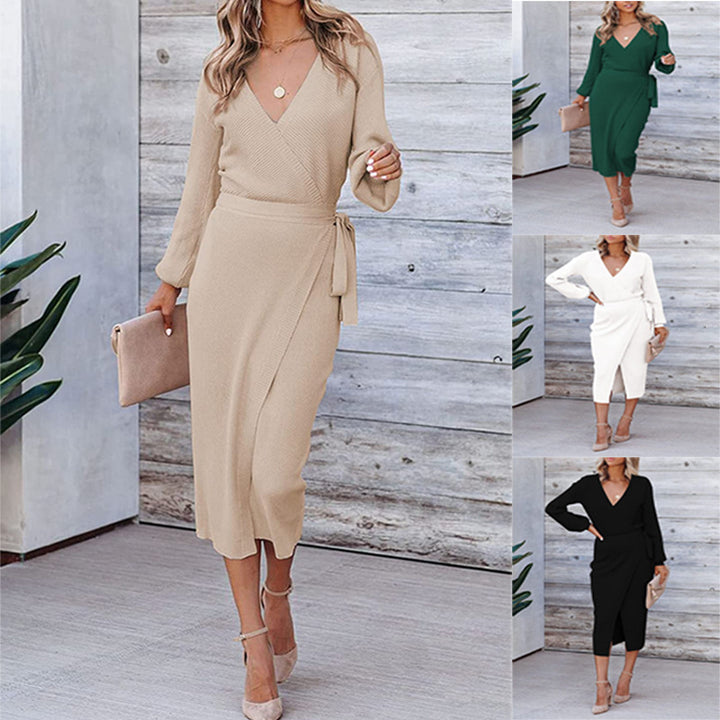 Chic and Stylish Elegant Wrap Midi Dress for Women