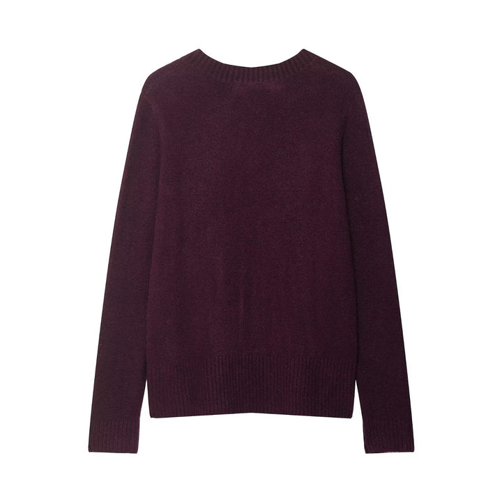 Women's sweater with V-neck and soft material Lune London