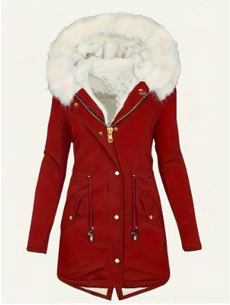 Ladies padded winter coat with removable hood Amarae