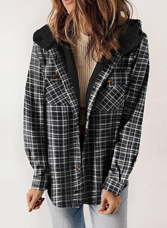 Ladies flannel jacket with fleece lining Lune London