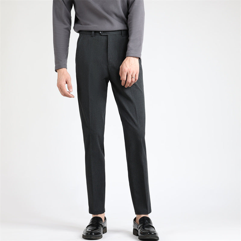 Elegant suit trousers for men with a slim fit and fine pattern Amarae