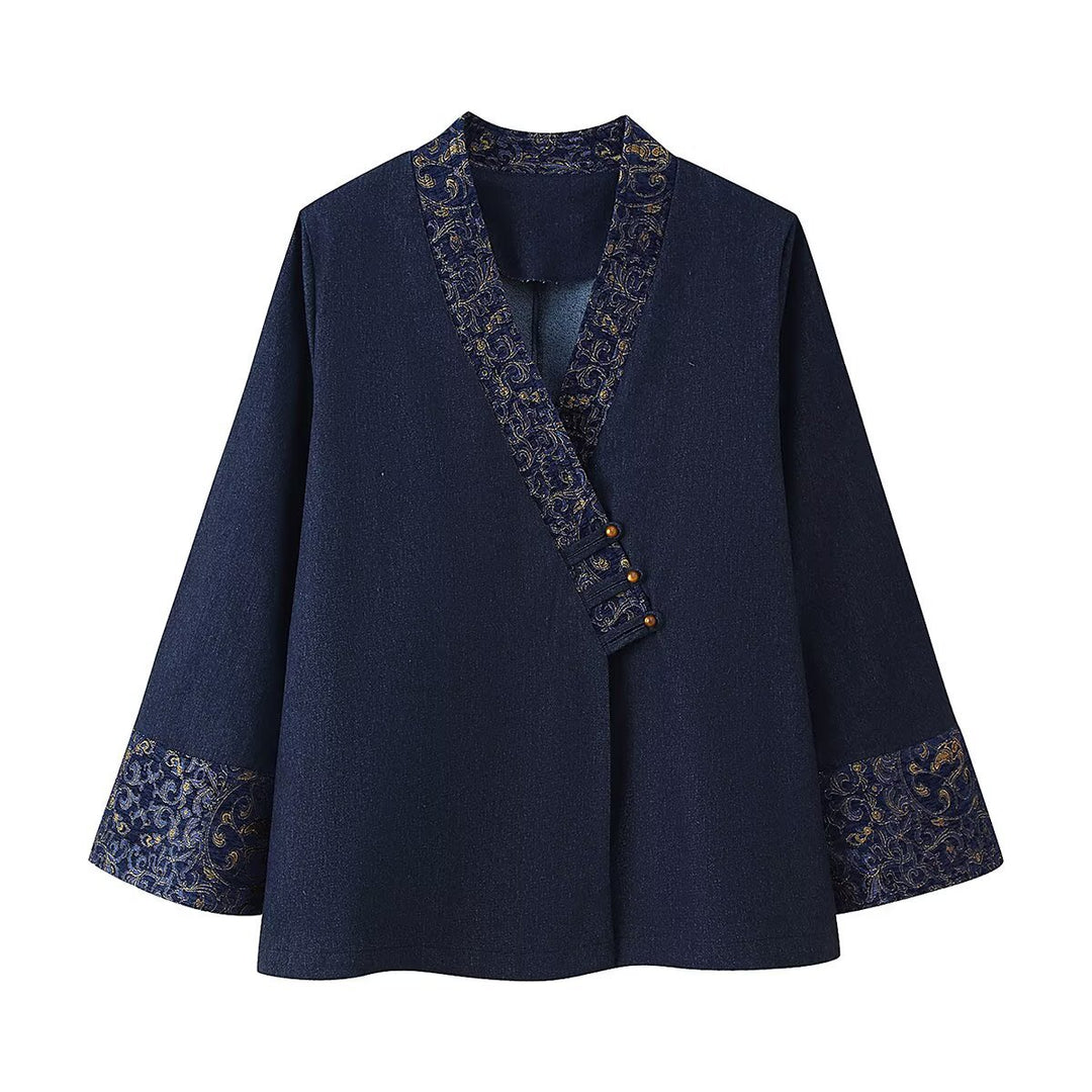 Elegant ladies' jacket with embroidered collar and button closure Lune London