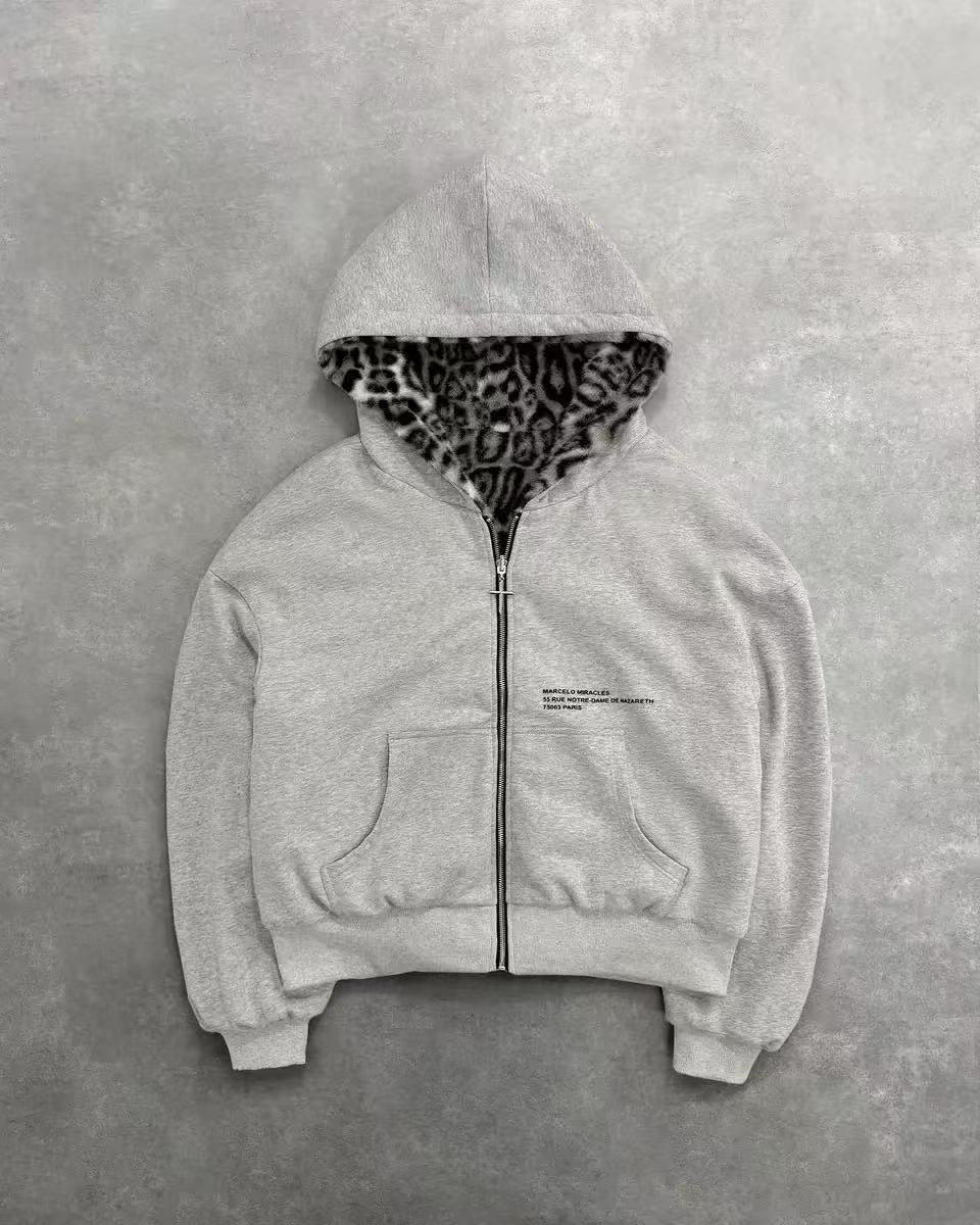 Urban women's hooded jacket in lightweight fleece with kangaroo pocket Lune London