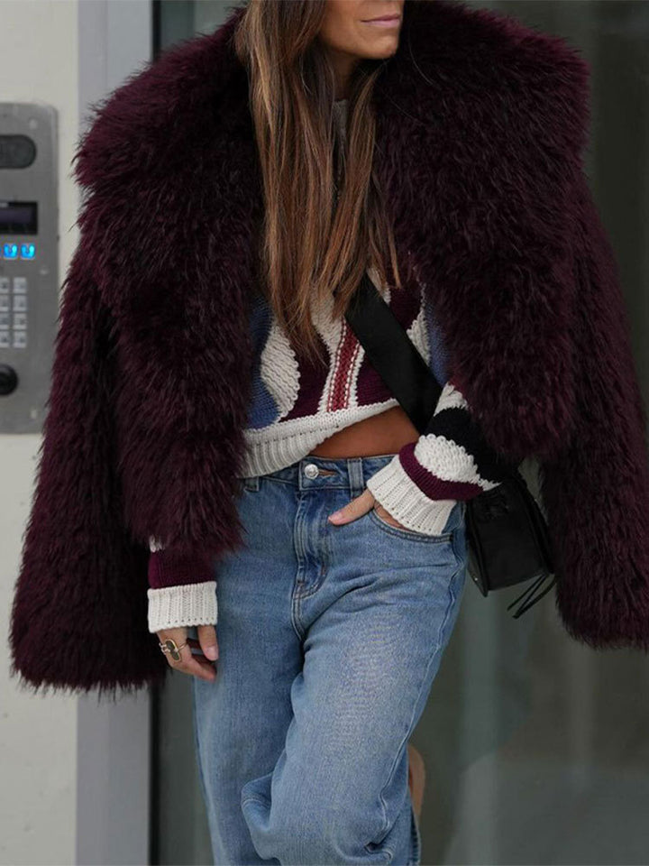 Oversized faux fur jacket for women Lune London