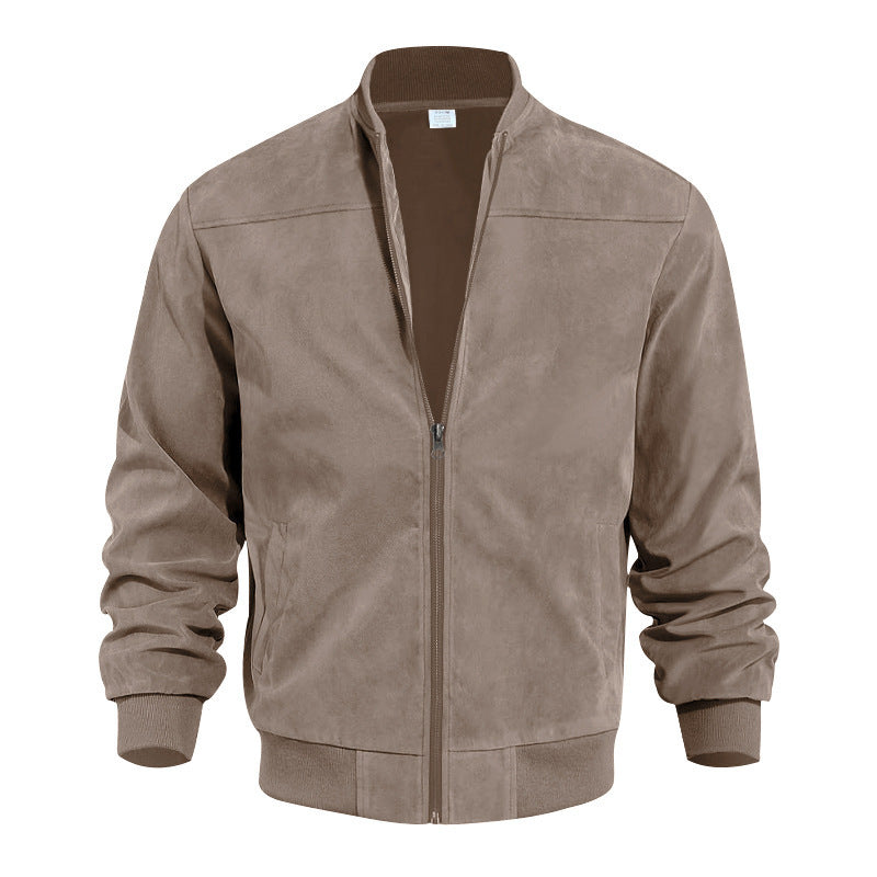 Casual men's velvet bomber jacket with elastic edges Lune London