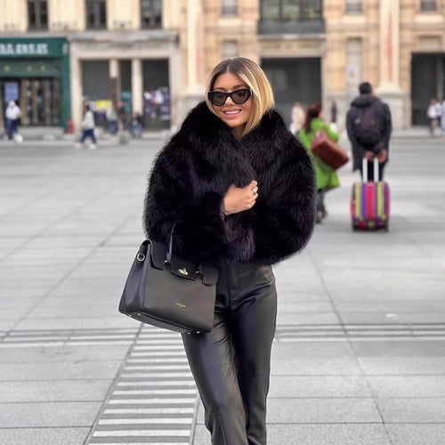 Ladies Chic Faux Fur Blazer Amarae